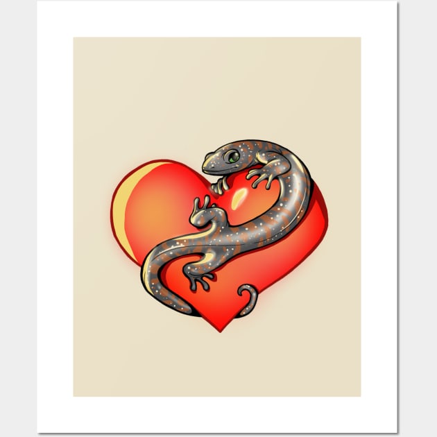 Salamander Heart Wall Art by Comixdesign